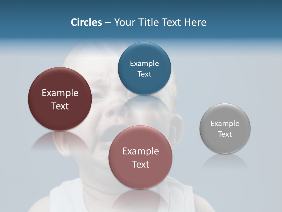 Photo Of Nine Month Baby Crying, Isolated PowerPoint Template