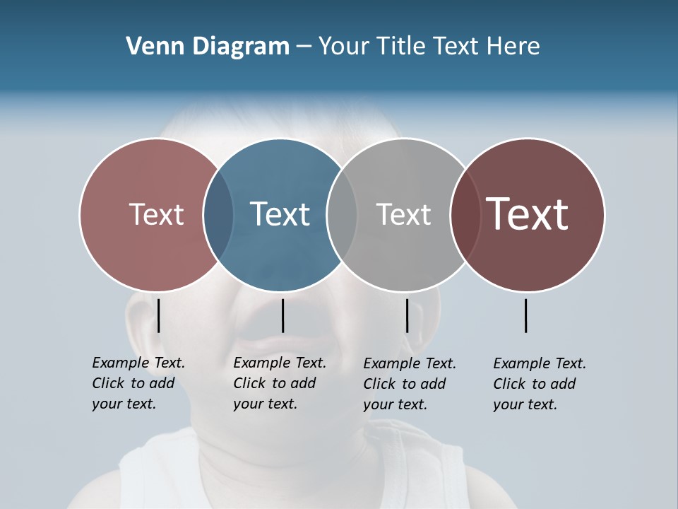 Photo Of Nine Month Baby Crying, Isolated PowerPoint Template