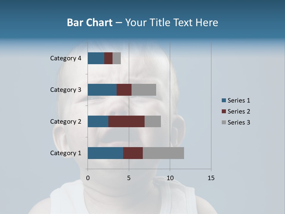 Photo Of Nine Month Baby Crying, Isolated PowerPoint Template
