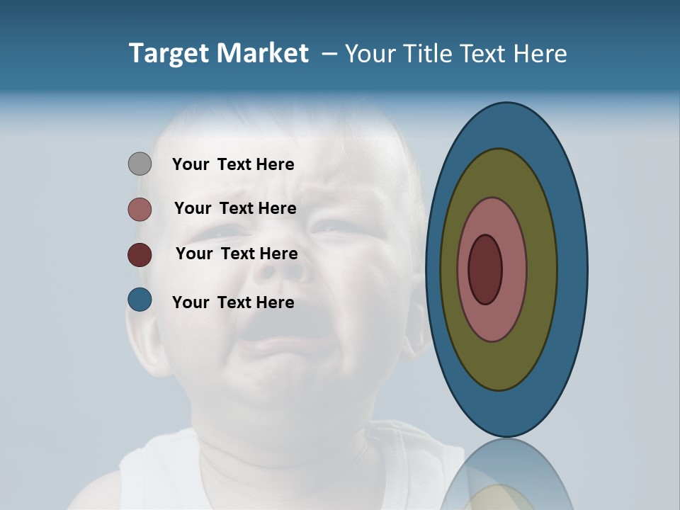 Photo Of Nine Month Baby Crying, Isolated PowerPoint Template