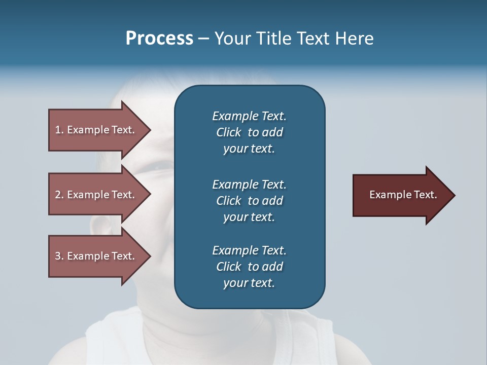 Photo Of Nine Month Baby Crying, Isolated PowerPoint Template