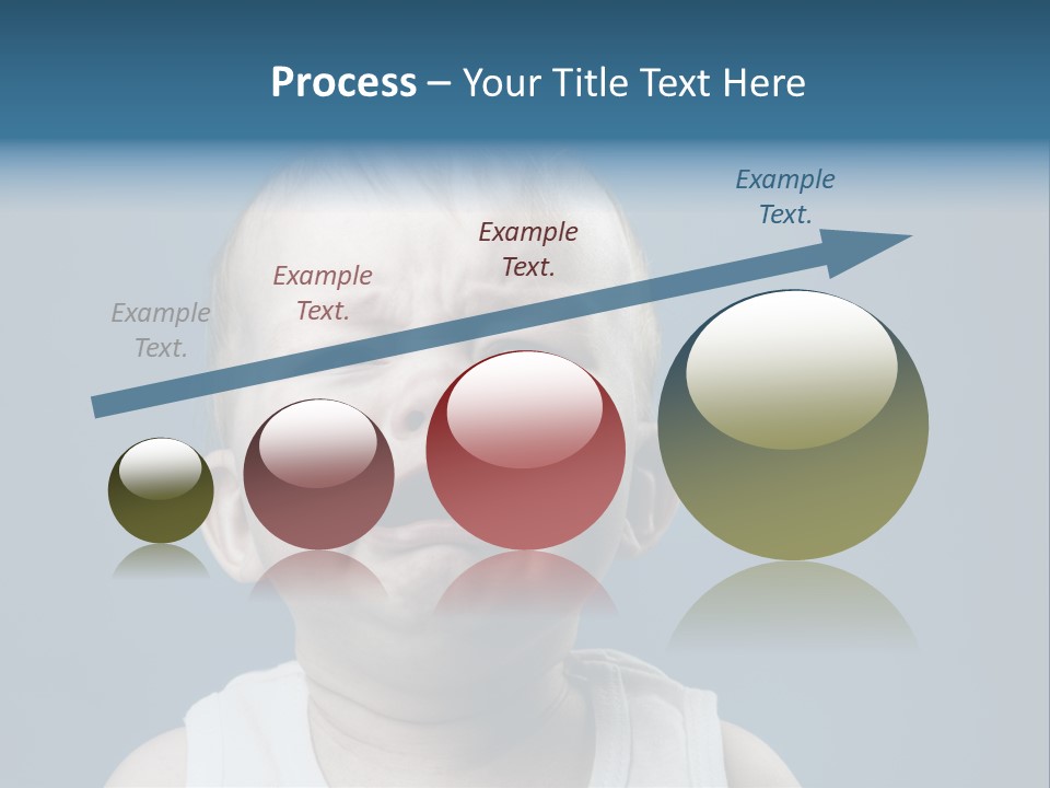 Photo Of Nine Month Baby Crying, Isolated PowerPoint Template