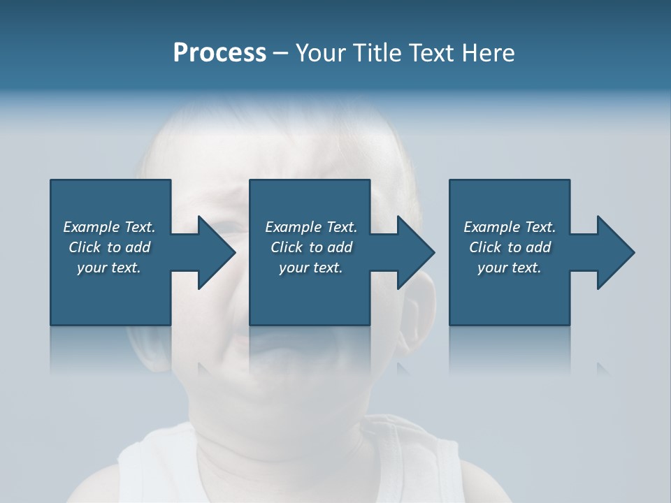 Photo Of Nine Month Baby Crying, Isolated PowerPoint Template