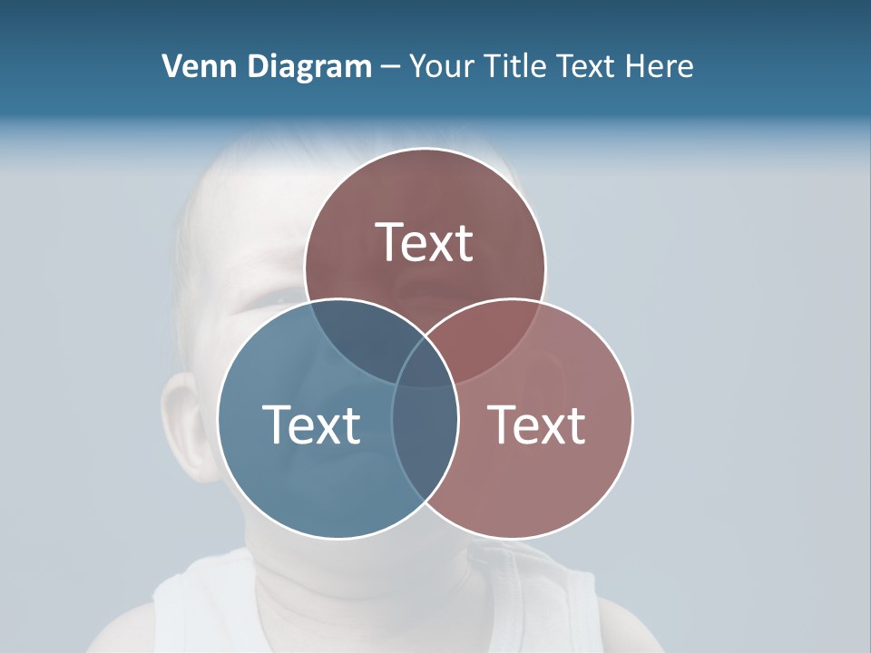 Photo Of Nine Month Baby Crying, Isolated PowerPoint Template