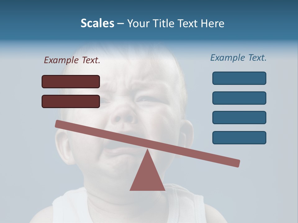 Photo Of Nine Month Baby Crying, Isolated PowerPoint Template