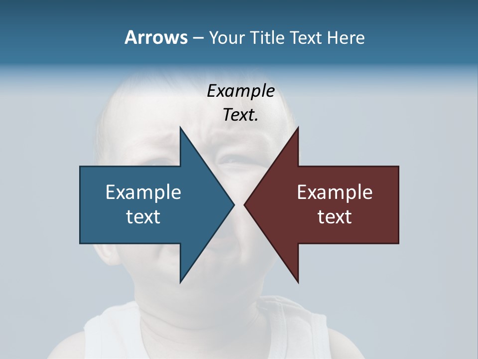 Photo Of Nine Month Baby Crying, Isolated PowerPoint Template