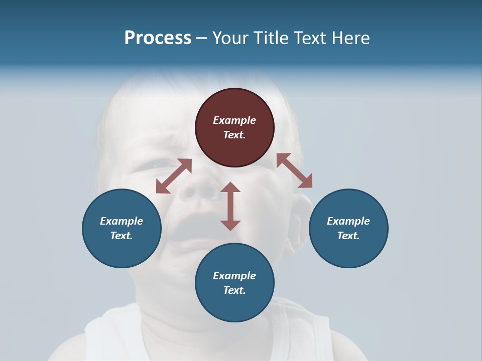 Photo Of Nine Month Baby Crying, Isolated PowerPoint Template