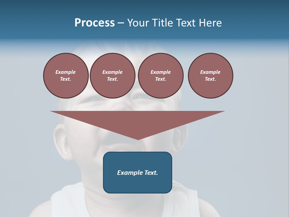 Photo Of Nine Month Baby Crying, Isolated PowerPoint Template