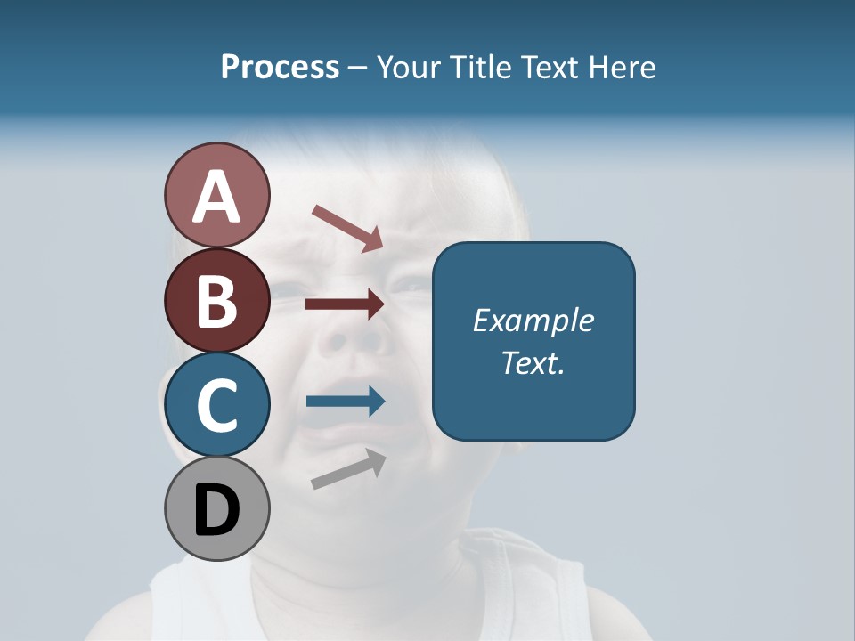 Photo Of Nine Month Baby Crying, Isolated PowerPoint Template