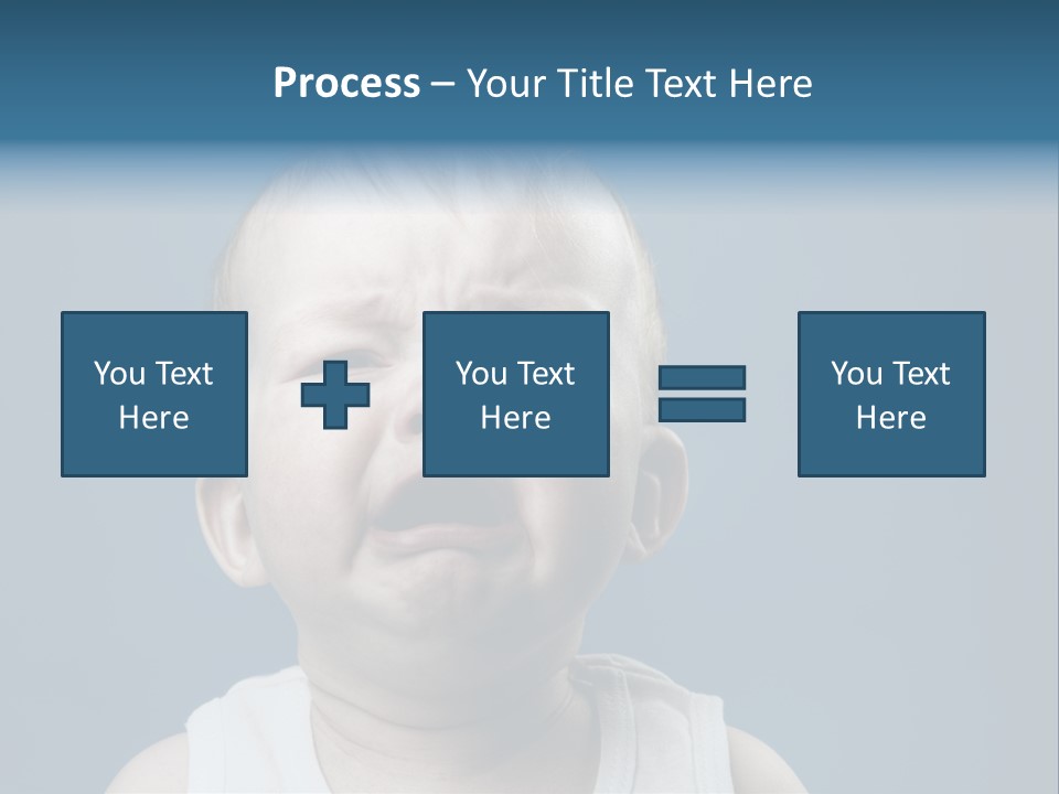 Photo Of Nine Month Baby Crying, Isolated PowerPoint Template