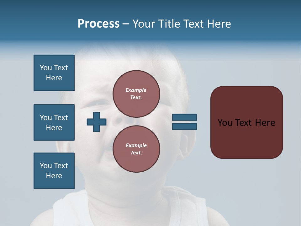 Photo Of Nine Month Baby Crying, Isolated PowerPoint Template
