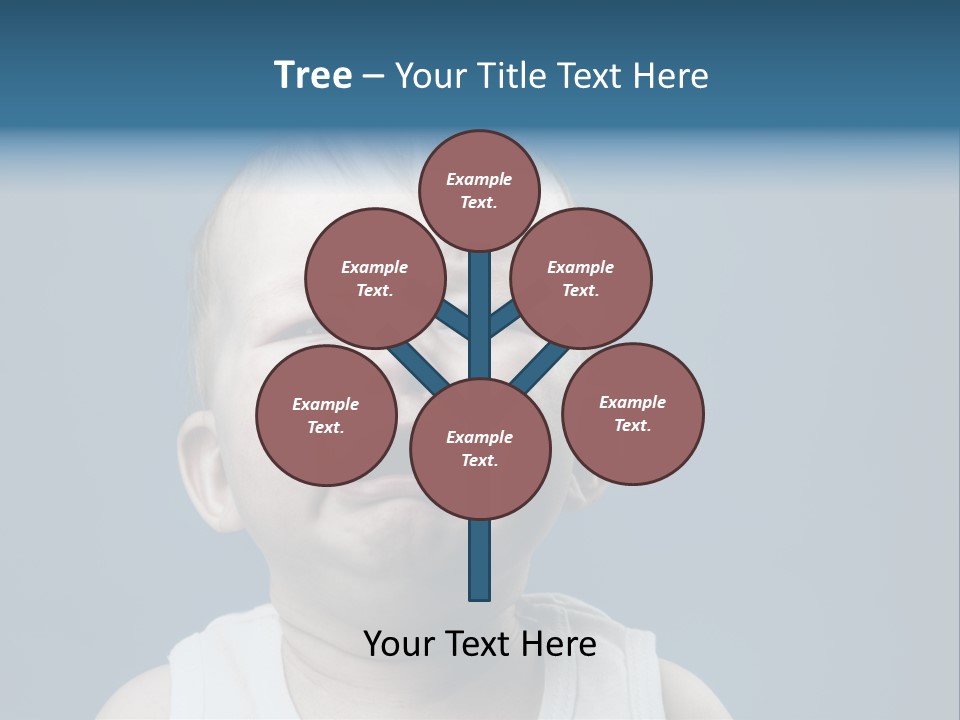 Photo Of Nine Month Baby Crying, Isolated PowerPoint Template