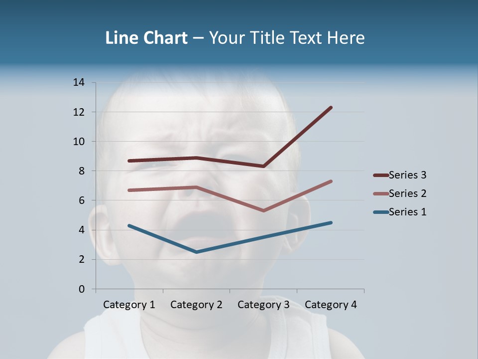 Photo Of Nine Month Baby Crying, Isolated PowerPoint Template