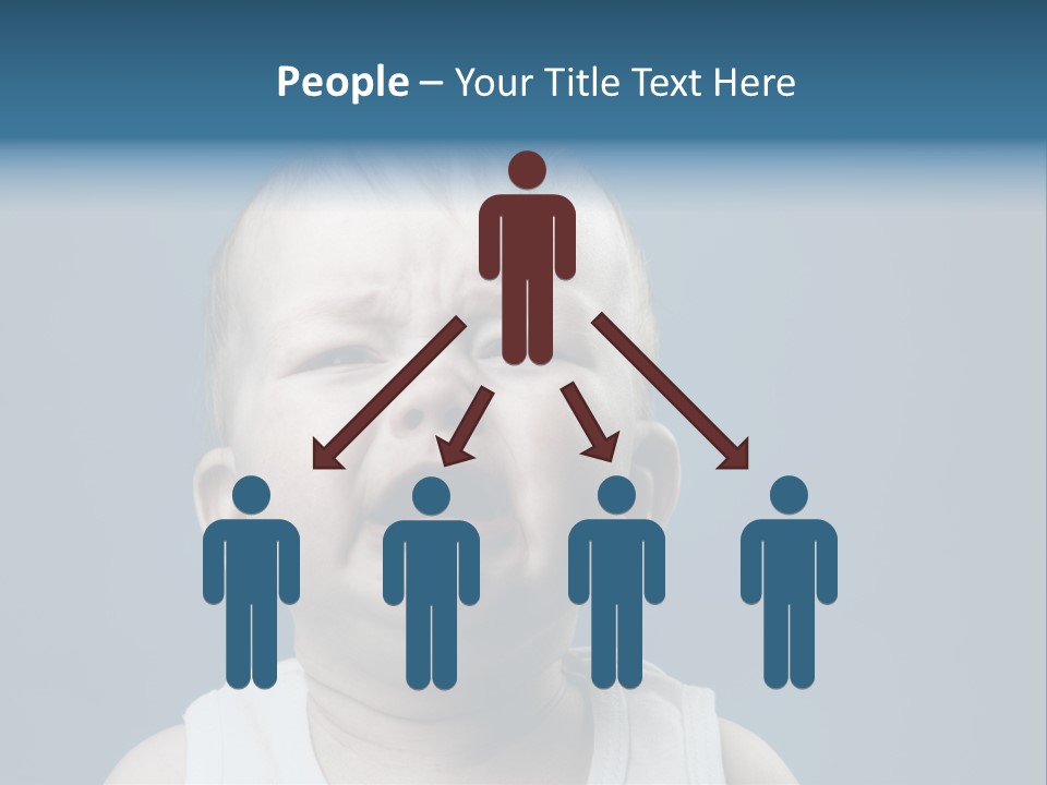 Photo Of Nine Month Baby Crying, Isolated PowerPoint Template