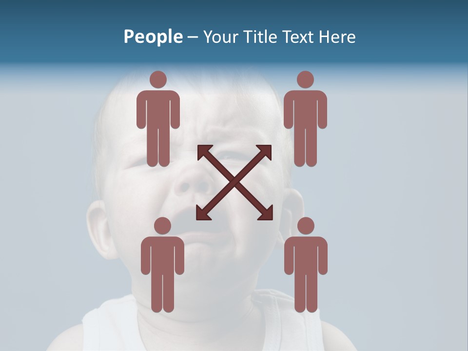 Photo Of Nine Month Baby Crying, Isolated PowerPoint Template