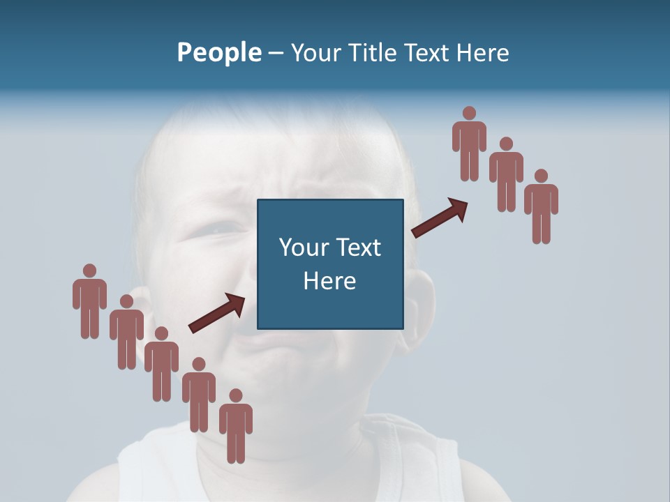 Photo Of Nine Month Baby Crying, Isolated PowerPoint Template