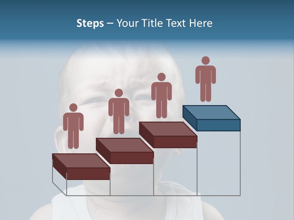 Photo Of Nine Month Baby Crying, Isolated PowerPoint Template