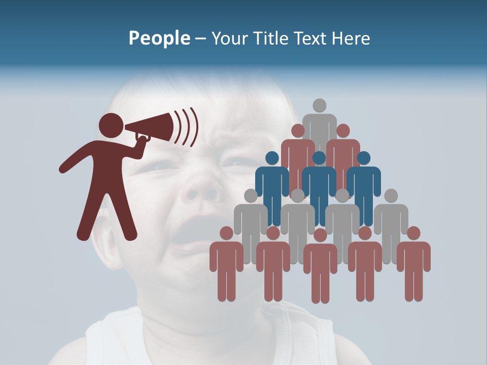 Photo Of Nine Month Baby Crying, Isolated PowerPoint Template