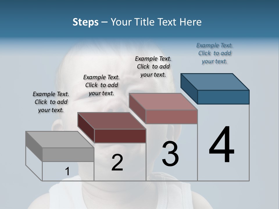 Photo Of Nine Month Baby Crying, Isolated PowerPoint Template