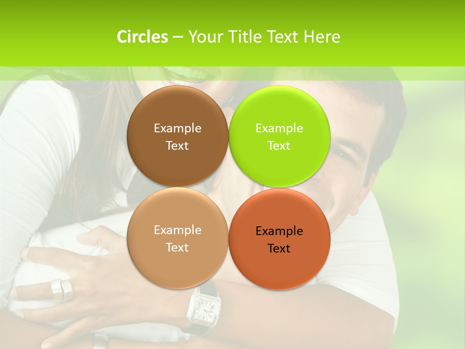 Happy Couple Smiling Outdoors PowerPoint Template