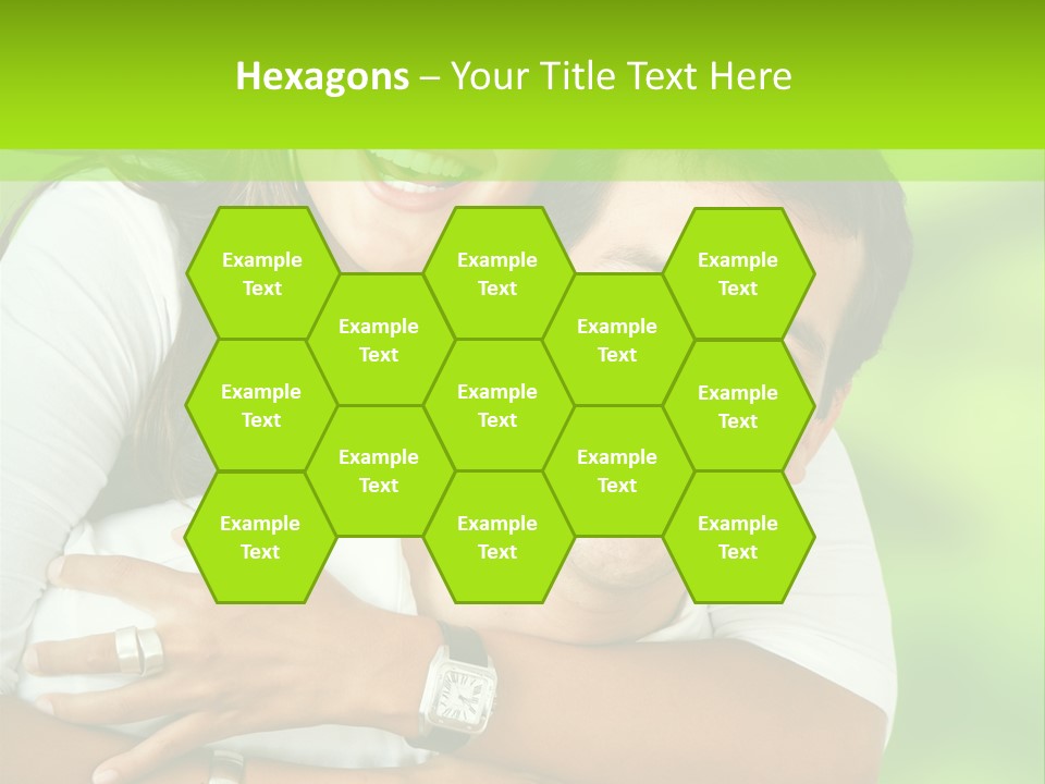 Happy Couple Smiling Outdoors PowerPoint Template