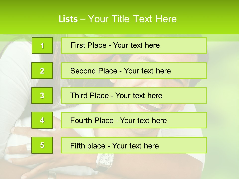 Happy Couple Smiling Outdoors PowerPoint Template