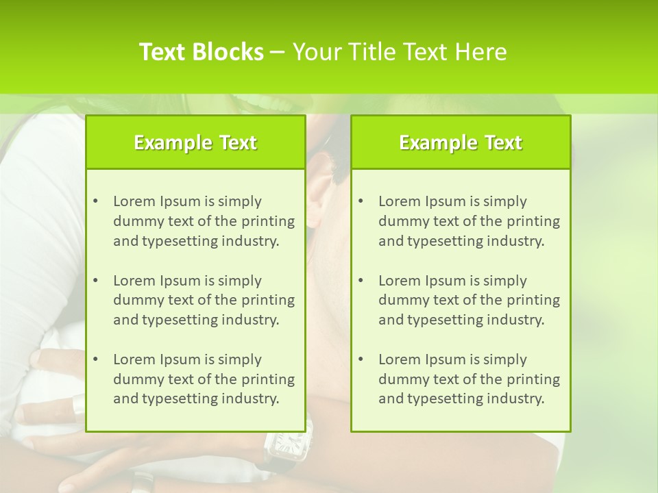Happy Couple Smiling Outdoors PowerPoint Template