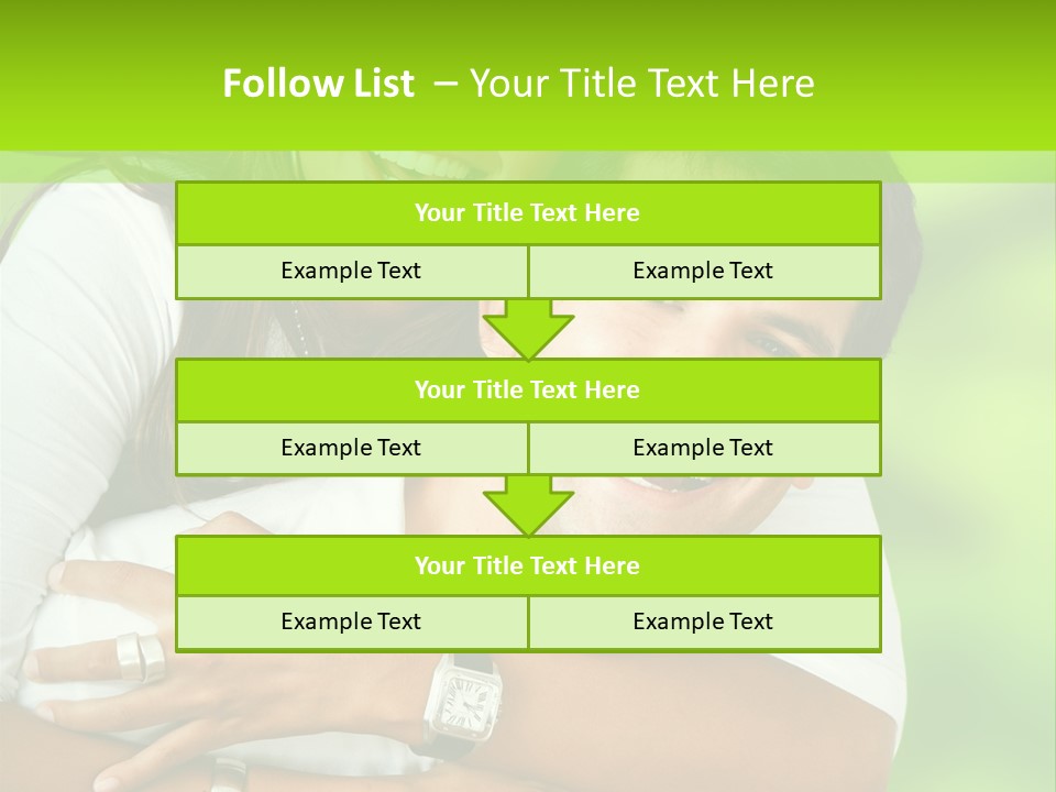 Happy Couple Smiling Outdoors PowerPoint Template