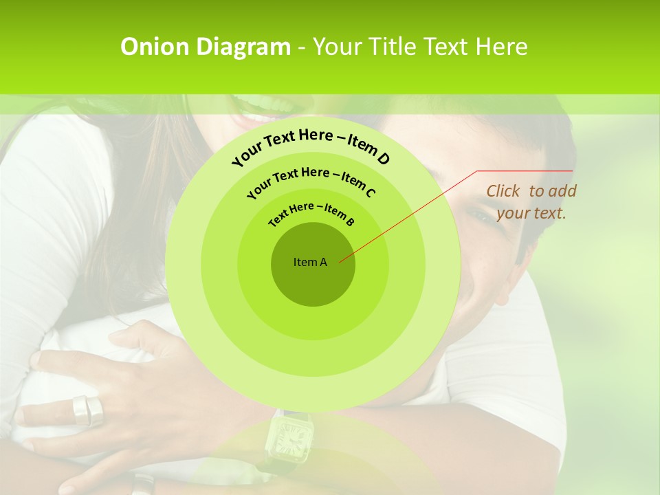 Happy Couple Smiling Outdoors PowerPoint Template