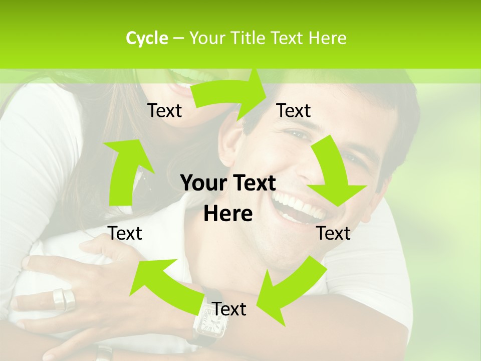 Happy Couple Smiling Outdoors PowerPoint Template