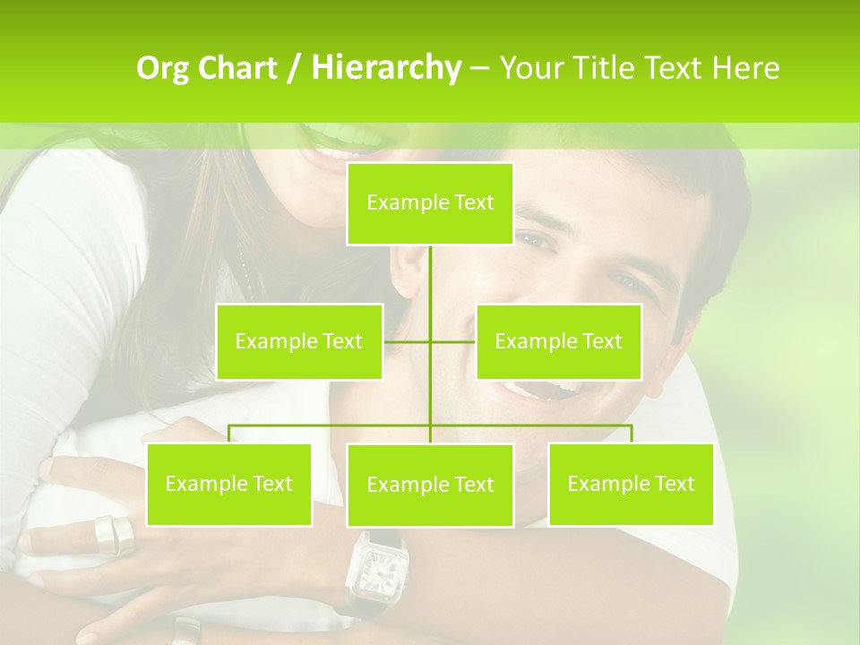 Happy Couple Smiling Outdoors PowerPoint Template