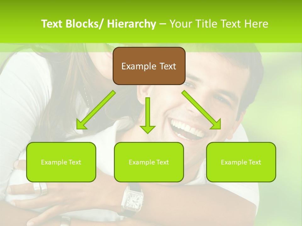 Happy Couple Smiling Outdoors PowerPoint Template