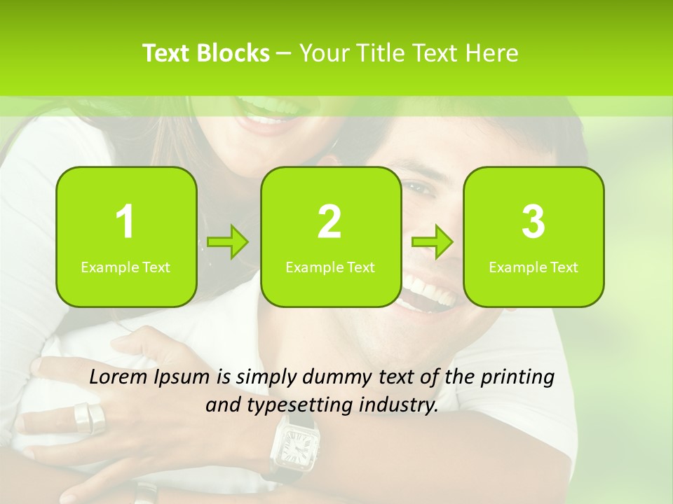Happy Couple Smiling Outdoors PowerPoint Template
