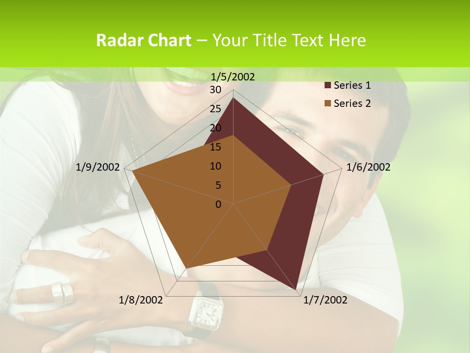 Happy Couple Smiling Outdoors PowerPoint Template