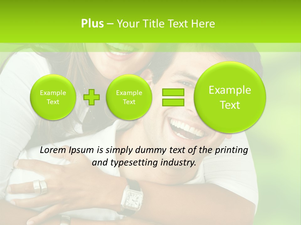 Happy Couple Smiling Outdoors PowerPoint Template