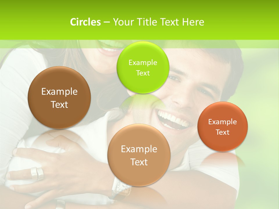 Happy Couple Smiling Outdoors PowerPoint Template