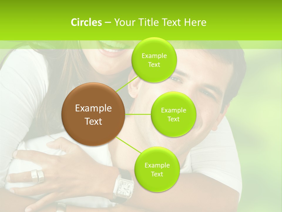 Happy Couple Smiling Outdoors PowerPoint Template