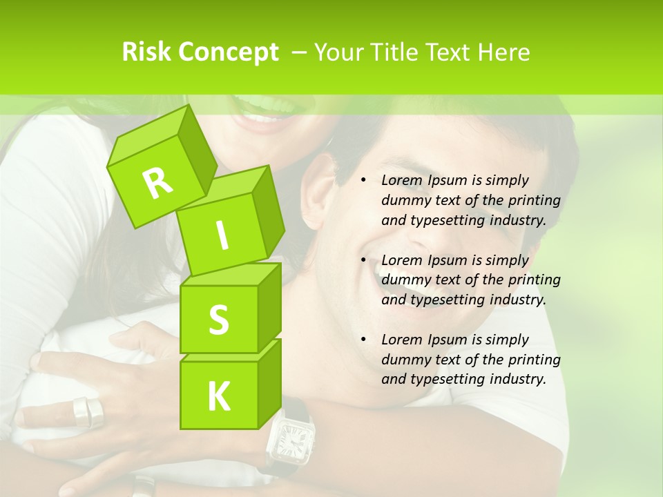 Happy Couple Smiling Outdoors PowerPoint Template