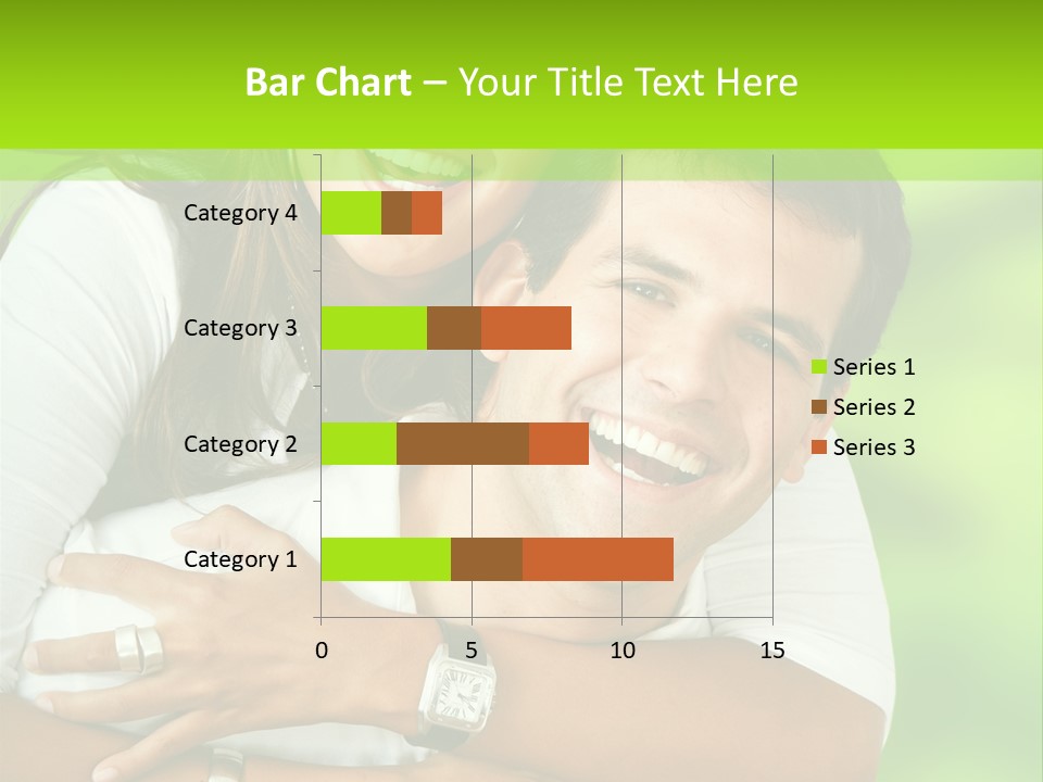 Happy Couple Smiling Outdoors PowerPoint Template