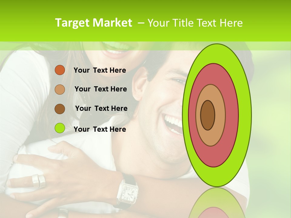 Happy Couple Smiling Outdoors PowerPoint Template