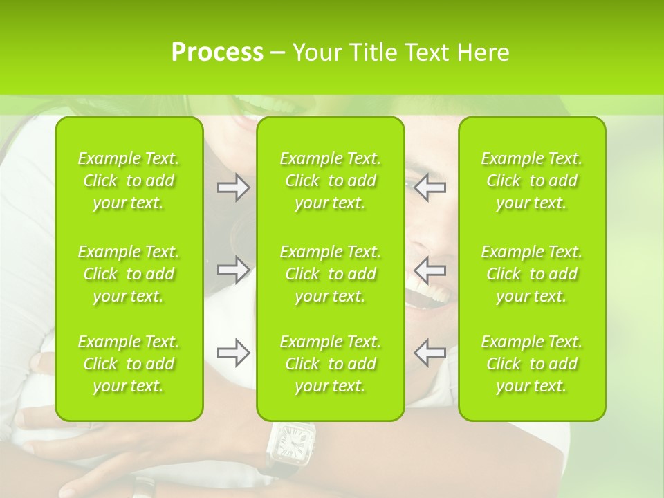 Happy Couple Smiling Outdoors PowerPoint Template
