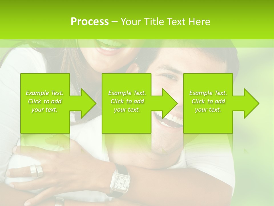 Happy Couple Smiling Outdoors PowerPoint Template