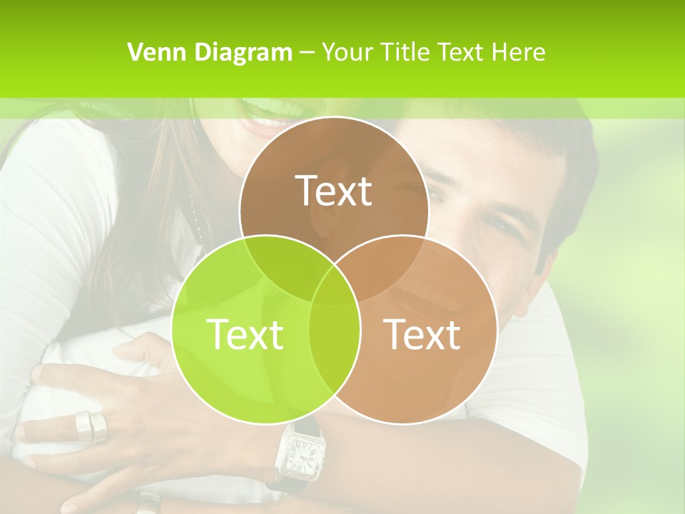 Happy Couple Smiling Outdoors PowerPoint Template