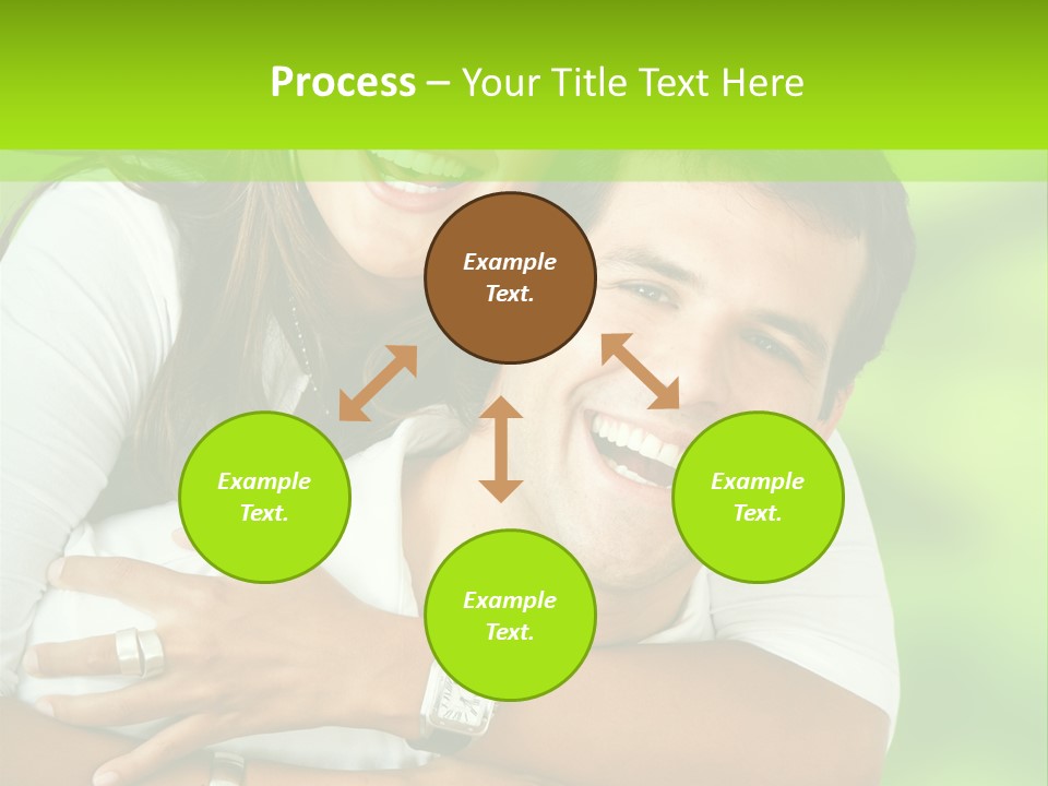 Happy Couple Smiling Outdoors PowerPoint Template