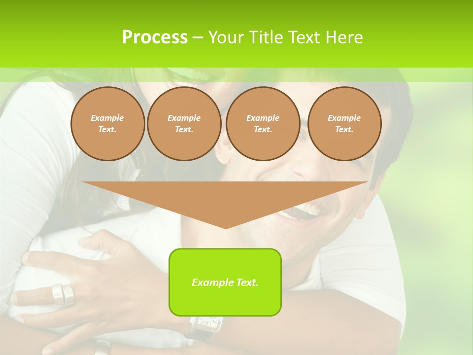 Happy Couple Smiling Outdoors PowerPoint Template