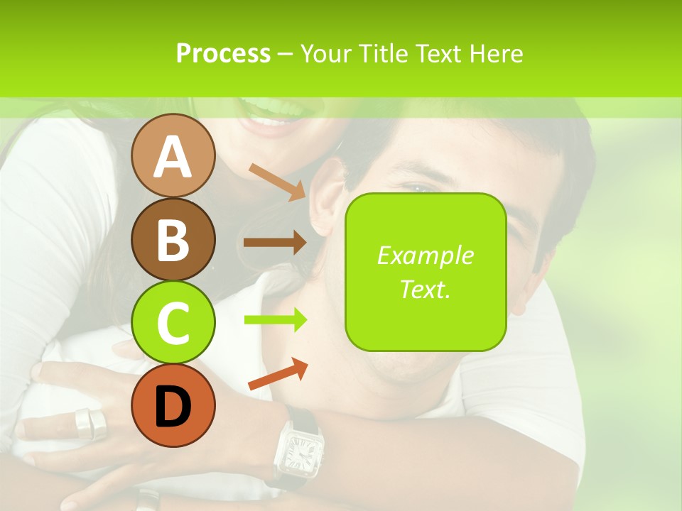 Happy Couple Smiling Outdoors PowerPoint Template