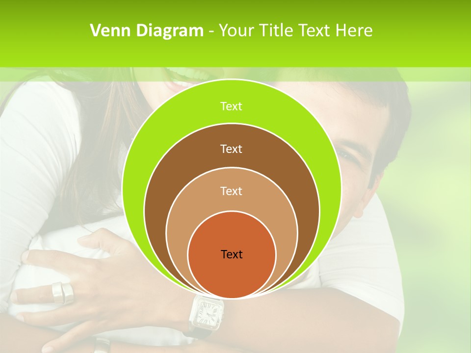 Happy Couple Smiling Outdoors PowerPoint Template