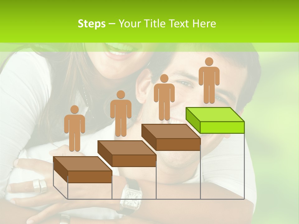 Happy Couple Smiling Outdoors PowerPoint Template