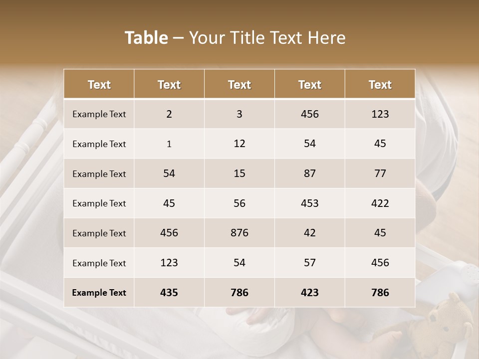 A Young Father Is Changing His Baby Daughter's Diaper. They Are Looking At Each Other. Square Framed Shot. PowerPoint Template