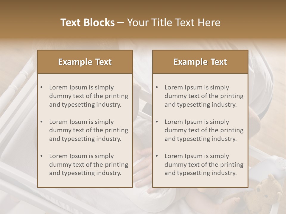 A Young Father Is Changing His Baby Daughter's Diaper. They Are Looking At Each Other. Square Framed Shot. PowerPoint Template